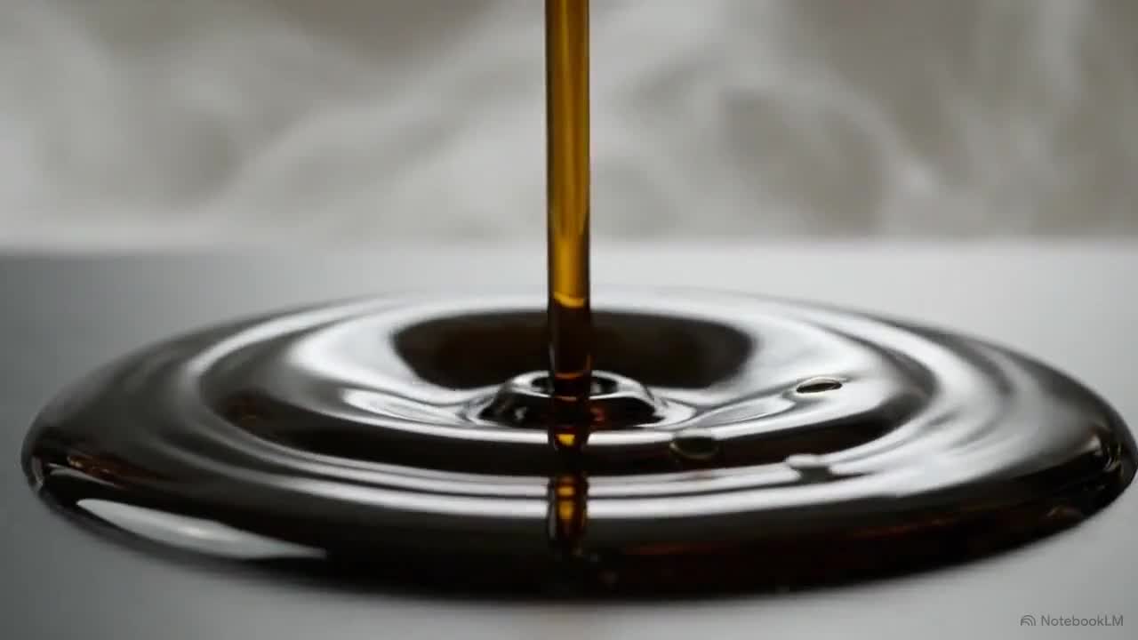 Oil flowing into a dark pool, illustrating the waste-oil feedstock